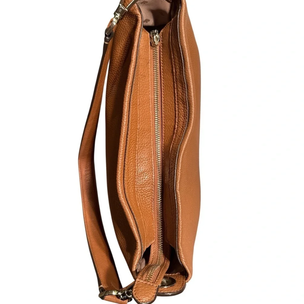 kate spade Brown Pebbled Leather Shoulder Bag